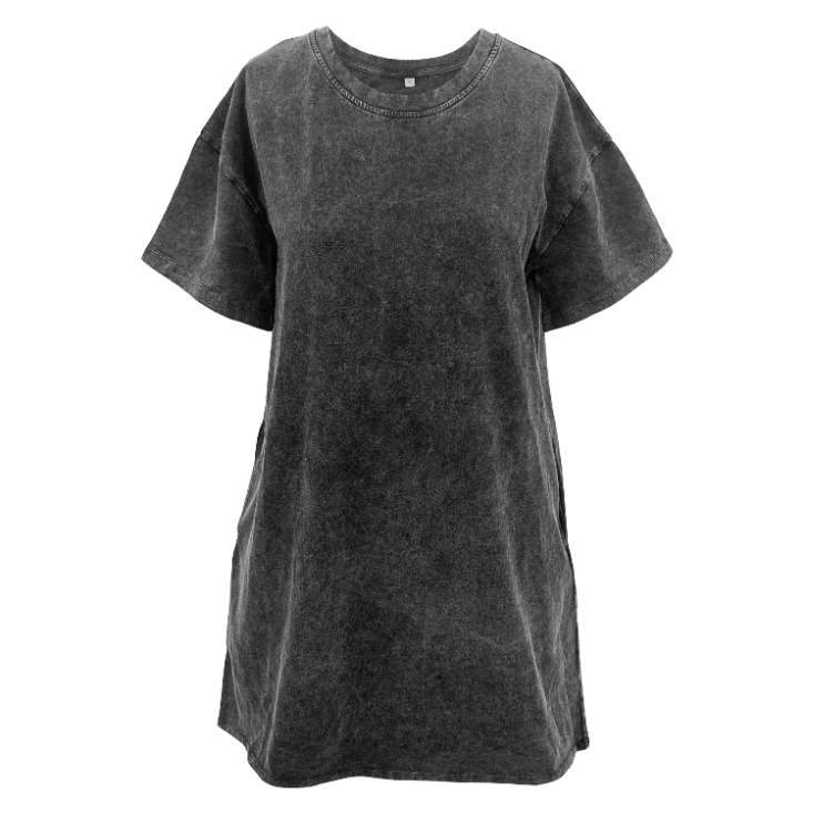 Dark Grey T Shirt Dress Long Sleeve T-Shirt Maxi Dress Grey / Large Dark Grey T Shirt Dress Long Sleeve T-Shirt Maxi Dress Grey / Large