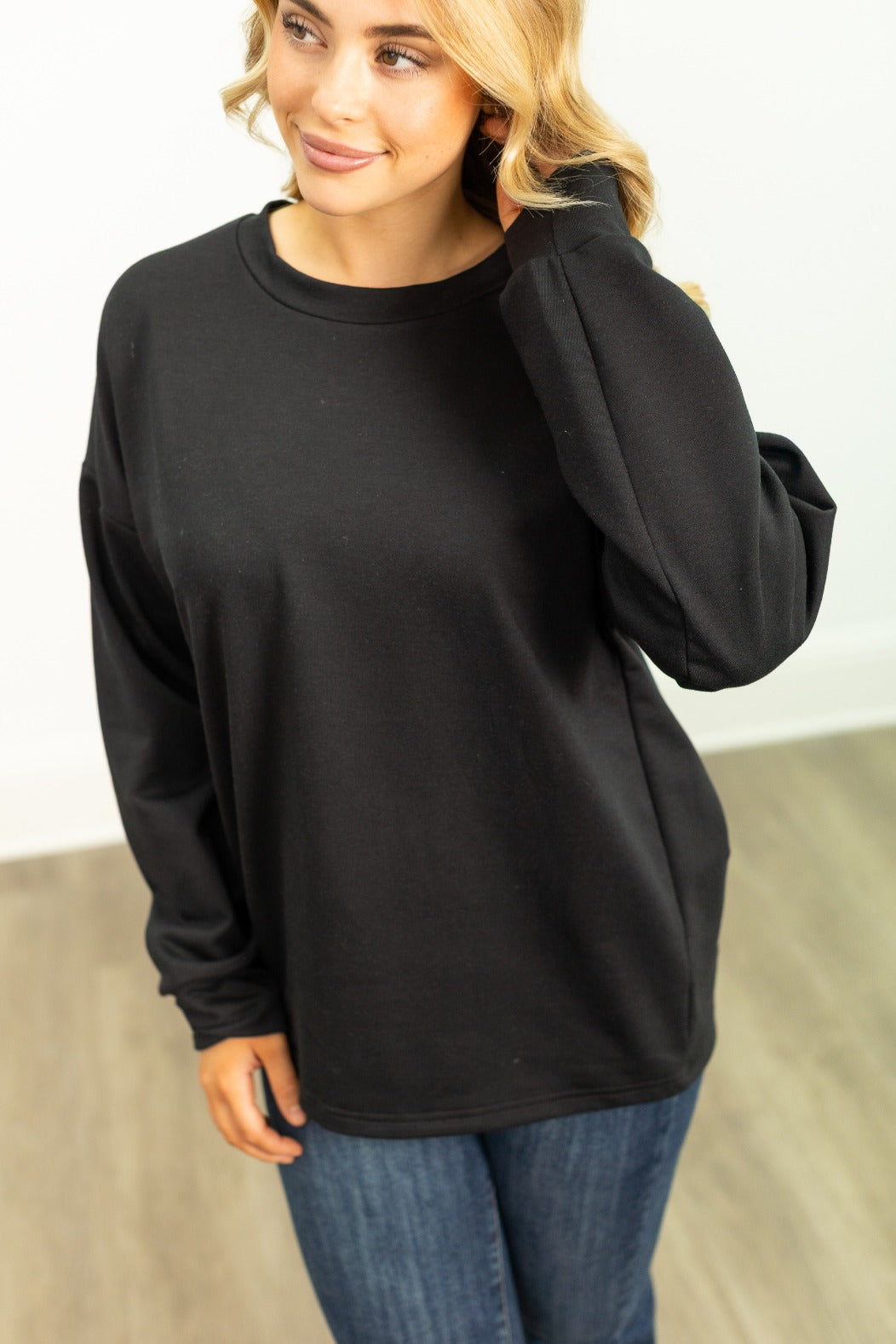 Light Weight Sweatshirt , Black