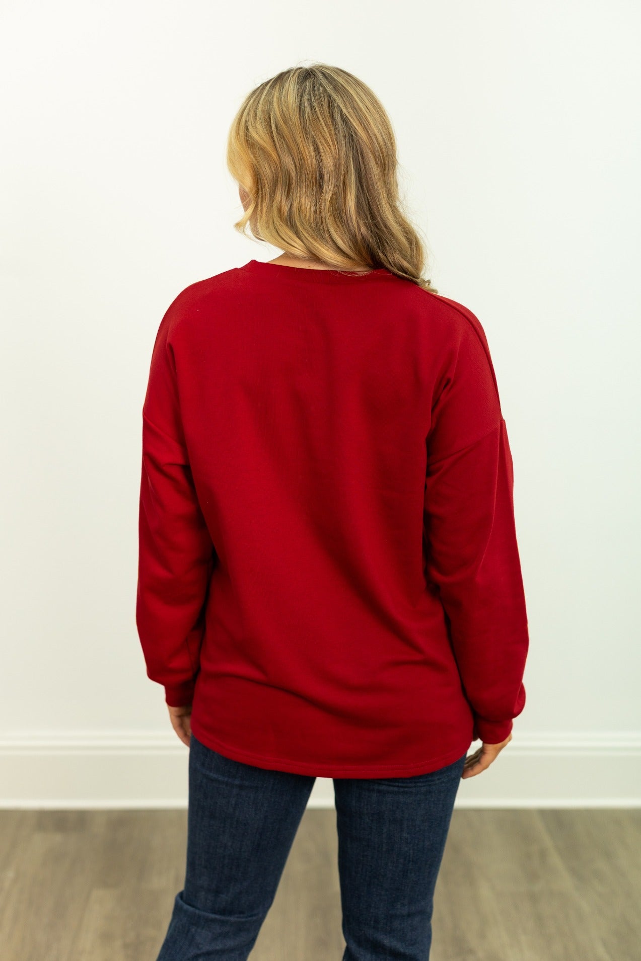 Light Weight Sweatshirt, Maroon