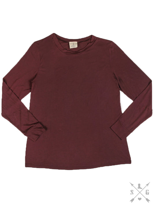 Blank Daisy Rae Long Sleeve Tee, Plum