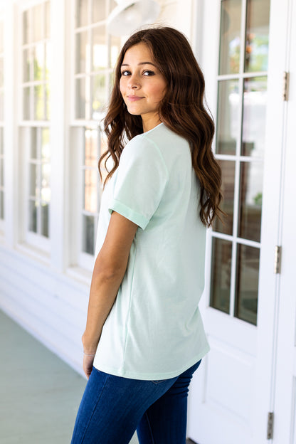 Mint Chocolate Chip-Mint Cuff Tee