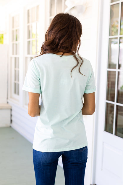 Mint Chocolate Chip-Mint Cuff Tee