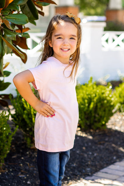 Girls' Light Pink Crewneck Tee