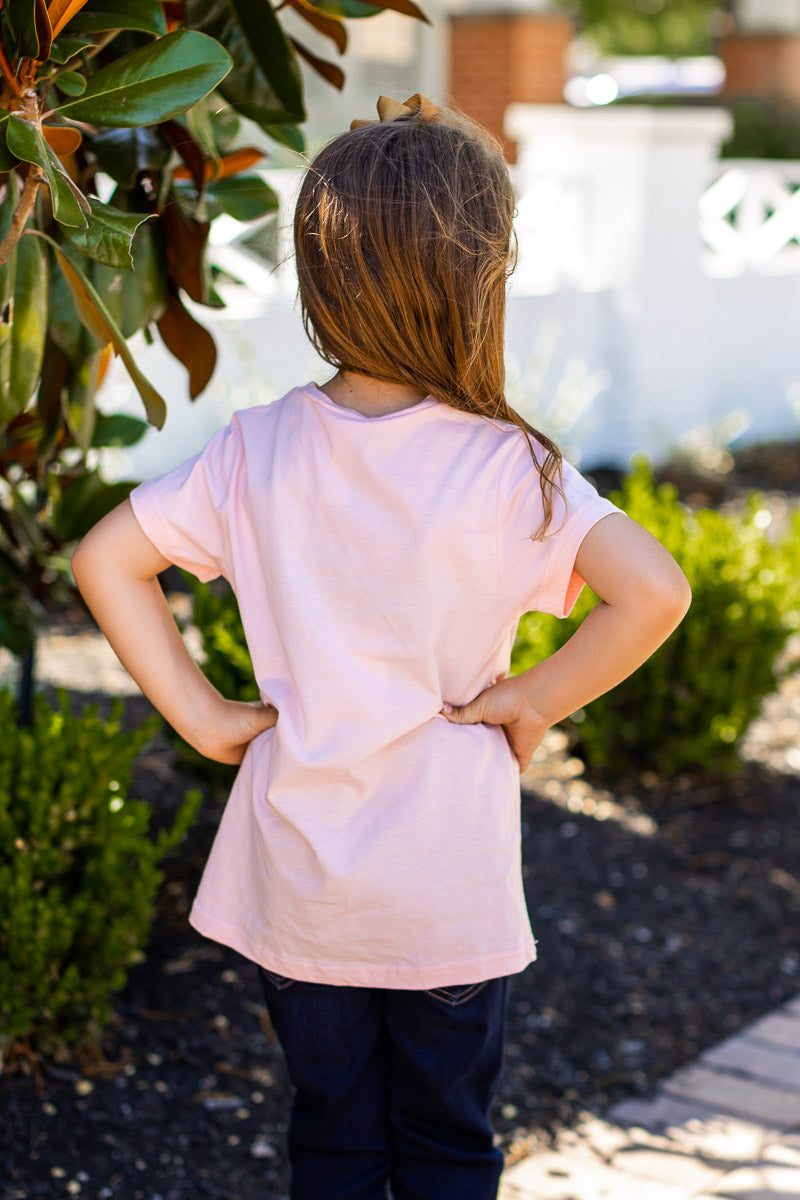 Girls' Light Pink Crewneck Tee