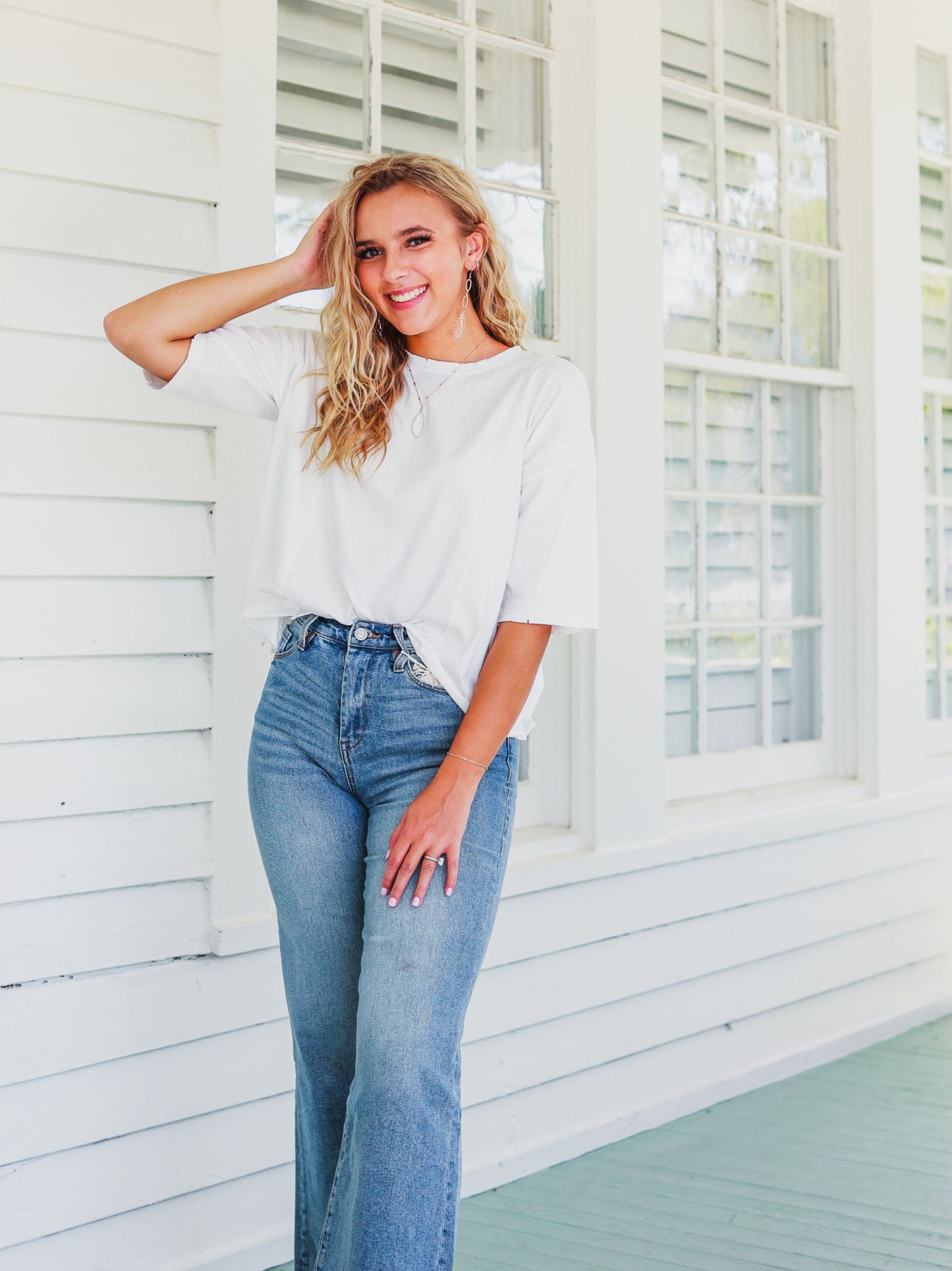 Perfect Company Boxy Crop in White