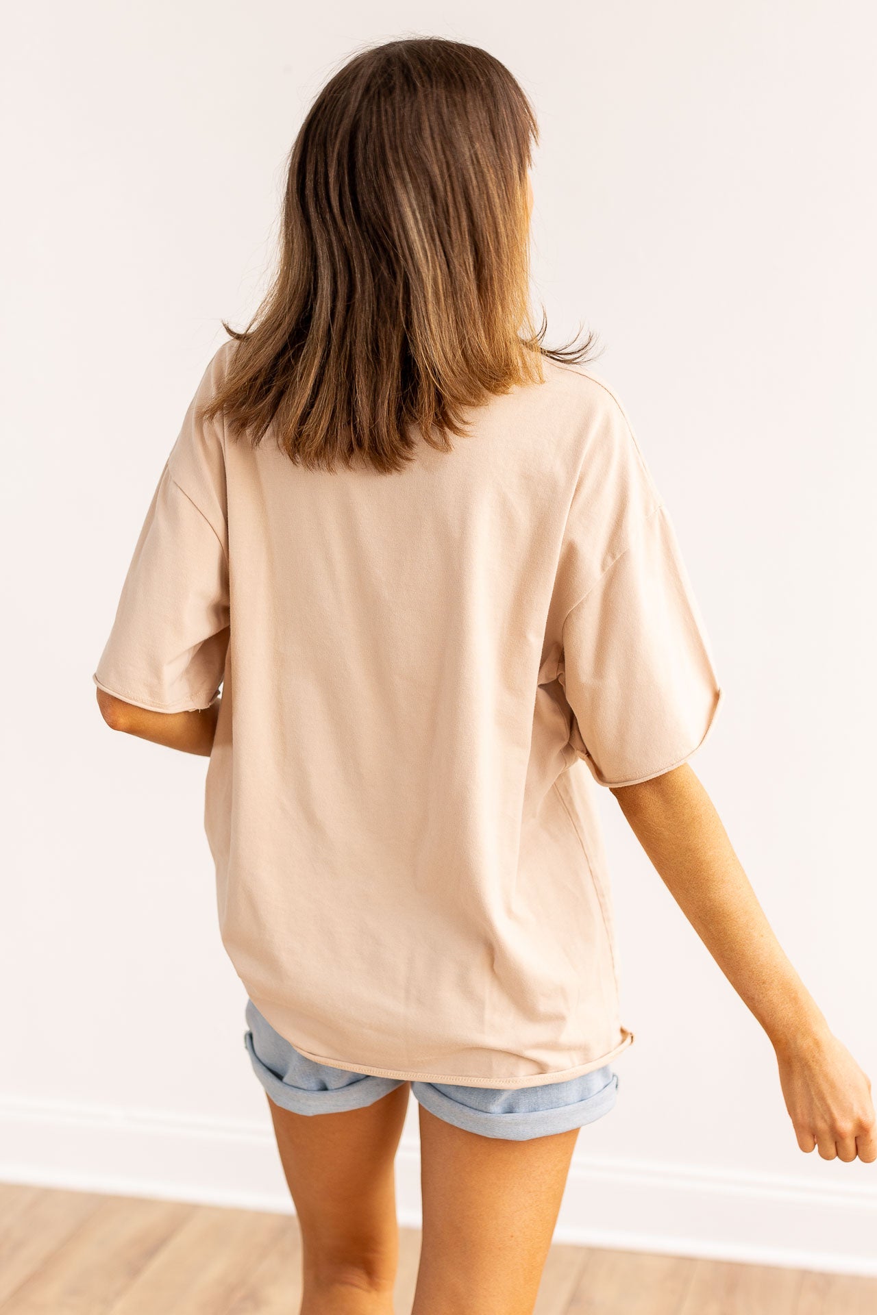 Beige Tee Shirt Blank