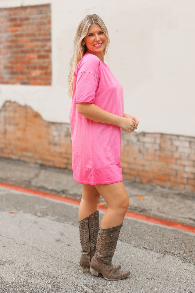 Pink T-Shirt Dress Clov Blanks Pink T-Shirt Dress Clov Blanks