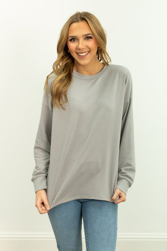 Light Weight Sweatshirt, Grey