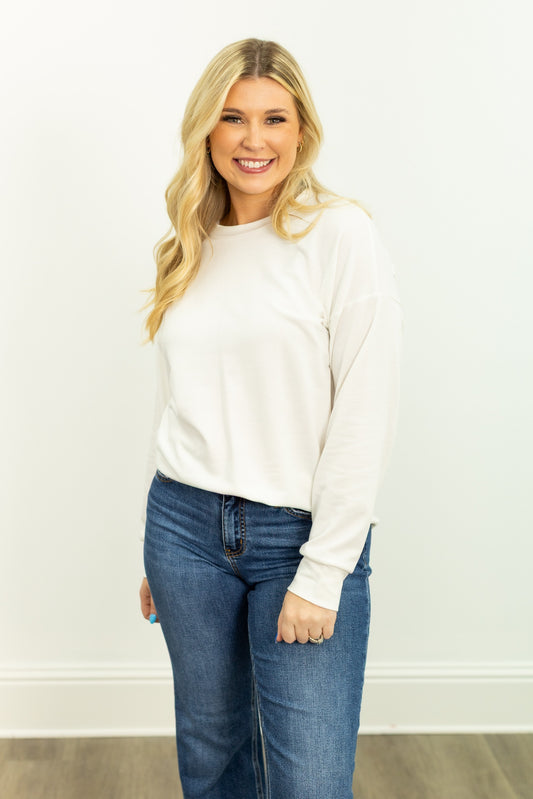 Light Weight Sweatshirt, White
