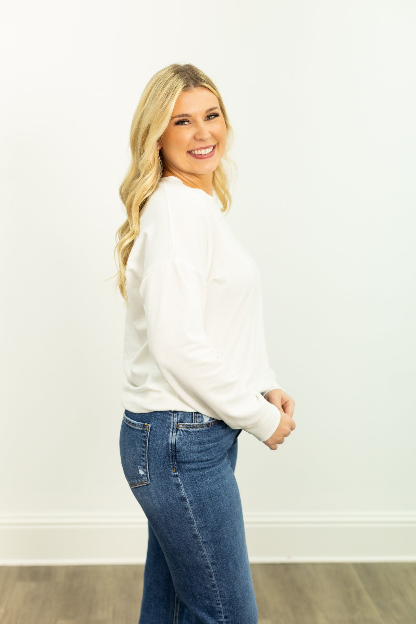 Light Weight Sweatshirt, White